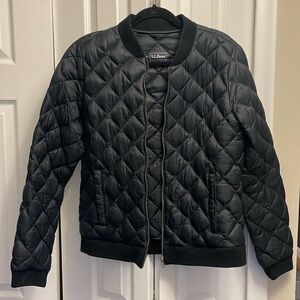 L. L. Bean Women’s Bomber - Diamond Print - Small - Black